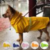 large and small dog raincoat cloak type reflective strip pet raincoat windproof rainproof dog hooded raincoat - Pink - L (3-5kg)