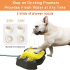 Dog Sprinkler Outdoor Canine Water Fountain Easy Paw Activated 2 Aqua Outlet Modes Hose Dispenser for Big and Small Dogs - Yellow