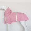 large and small dog raincoat cloak type reflective strip pet raincoat windproof rainproof dog hooded raincoat - Pink - 4XL (24-33 kg)