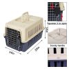 Portable Pet Box Cat & Dog Carrier Cage with Chrome Door  - Dark Blue - Medium