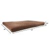 Waterproof Memory Foam Pet Bed- Indoor/Outdoor Dog Bed with Water Resistant Non Slip Bottom and Removeable Washable Cover 44 x 35 - Brown - 44" x 35"