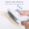 Pet Comb Stainless Steel Needle Comb Dog And Cat Hair Removal Floating Hair Cleaning Beauty Skin Care Pet Dog Cleaning Brush - Gray