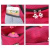 Portable Travel Backpack Outdoor Pet Dog Carrier Bag Mesh - Red - Pet Supplies