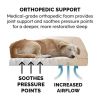 Pet Products Plush & Performance Linen Orthopedic Sofa Pet Bed for Dogs & Cats - Flax, Large - Flax