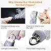 LED Light Pet Nail Clipper- Great for Trimming Cats & Dogs Nails & Claws; 5X Magnification That Doubles as a Nail Trapper; Quick-Clip; Steal Blades -