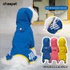 Small dog raincoat; body full surrounding; waterproof poncho pet clothes; with tow holes in the back - turmeric - M (recommended weight 4-6 kg)