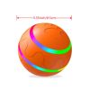 Interactive Dog Chew Toy Ball; Dog Balls Toy; USB Rechargeable Electric Pet Toy With LED Light - Orange