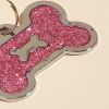 Metal Pet ID Tags With Pink Bone Shape For Dogs & Cats - Shiny green - 1 peice