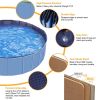 Foldable Pet Swimming Pool PVC Kiddie Baby Dog Swim Pool Bathing Tub Playmat Kids Pools - Blue