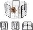 Dog Playpen Designed for Camping, Yard , 32" Height for Medium/Small Dogs, 8Panels - as Pic