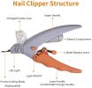 LED Light Pet Nail Clipper- Great for Trimming Cats & Dogs Nails & Claws; 5X Magnification That Doubles as a Nail Trapper; Quick-Clip; Steal Blades -