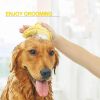 1 Pcs Pets Silicone Washing Glove Dog Cat Bath Brush Comb Rubber Glove Hair Grooming Massaging Kitchen Cleaning Gloves - Yellow