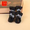 Anti-slip Pet Dog shoes Waterproof boots shoes puppy cat socks boots dog shoes - Black - 5