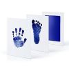 Pet Handprint And Footprint Kit For Dog & Cat; Dog Paw Print Pad Kit; Clean Touch Ink Pad For Pets; 3.7*2.2in - Green - pack of 2