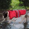 Reflective Dog Raincoat Hooded Slicker Poncho for Small to X-Large Dogs and Puppies; Waterproof Dog Clothing - Yellow - Large