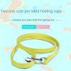 PU Leather Cat Dog Leash Soft Walking Dog Collar Leash Running Training Dog Harness Lead Leash Puppy Pet Small Dog Leash Belt - White - 1.5x120cm