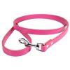 PU Leather Cat Dog Leash Soft Walking Dog Collar Leash Running Training Dog Harness Lead Leash Puppy Pet Small Dog Leash Belt - Rose - 2.0x120cm