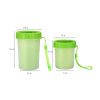 Pet Dog cat Paw Cleaner Cup Outdoor portable Soft Silicone Combs Quickly Wash Foot Cleaning Bucket Pet Foot Wash Tools - Light Green - L