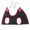 Pet Grooming Hammock For Dog & Cat; Cat Hammock Restraint Bag For Bathing Trimming Nail Clipping - Black Red Edge - M