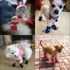 Anti-slip Pet Dog shoes Waterproof boots shoes puppy cat socks boots dog shoes - Black - 6