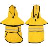 Reflective Dog Raincoat Hooded Slicker Poncho for Small to X-Large Dogs and Puppies; Waterproof Dog Clothing - Yellow - Large