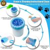 Pet Dog cat Paw Cleaner Cup Outdoor portable Soft Silicone Combs Quickly Wash Foot Cleaning Bucket Pet Foot Wash Tools - Light Green - L