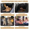 Waterproof Pet Seat Protector Dog Car Seat Cover for Back Seat - Black A - Pet Supplies