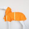 large and small dog raincoat cloak type reflective strip pet raincoat windproof rainproof dog hooded raincoat - Orange - 2XL (9-14kg)