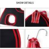 Pet Grooming Hammock For Dog & Cat; Cat Hammock Restraint Bag For Bathing Trimming Nail Clipping - Black Red Edge - M