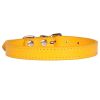 Pet Supplies Dog Collar Alloy Buckle Dog Chain Cat Necklace Size Adjustable for Small and Medium-sized Dog Collars Dog Supplies - yellow - 25cm