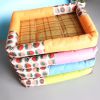 Breathable Pet Puppy Cooling Mat Bed Summer Protection Cervical Spine Cat Dog Ice Mat Square Rattan Kennel Supplies - green - 50cm*40cm*7cm