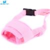 Breathable dog mouth cover; universal for big and small dogs; adjustable velcro - Pink [basic] - S code