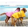 Dog Raincoats for Large Dogs with Reflective Strip Hoodie; Rain Poncho Jacket for Dogs - C3-Lake Blue - [XXL]