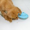 Food Dispensing Dog Treat Ball IQ Interactive Puzzle Toys for Medium Large Dogs Chasing Chewing Playing - Blue