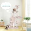 56 Inch Condo Scratching Posts Ladder Cat Play Tree - Beige