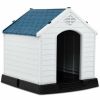 Dog House Made of Plastic with Ventilation System and Fastening Device - M