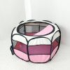 Oxford cloth folding pet tent cat kennel dog kennel cat delivery room indoor pet fence octagonal pet fence - Rice coffee - 74*74*43