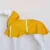 large and small dog raincoat cloak type reflective strip pet raincoat windproof rainproof dog hooded raincoat - yellow - L (3-5kg)