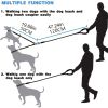 Dual Dog Leash; Tangle Free With Reflective Stitching; 2 Dog Leashes With Heavy Duty Metal Clip - Black - one-size