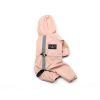 Pet dog clothing waterproof breathable reflective clothing small dog raincoat; Light reflecting strip - Pink - L