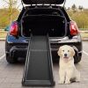 Portable Foldable Pet Ramp Climbing Ladder Suitable for Off-road Vehicle Trucks - Black XH - black