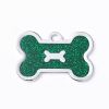 Metal Pet ID Tags With Pink Bone Shape For Dogs & Cats - Shiny green - 1 peice