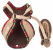 Pet Life Luxe 'Dapperbone' 2-In-1 Mesh Reversed Adjustable Dog Harness-Leash W/ Fashion Bowtie - X-Small