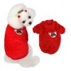 Pet Dog Clothes flannel Dog Winter clothe Puppy - RED - XXL