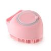 Bathroom Puppy Big Dog Cat Bath Massage Gloves Brush Soft Safety Silicone Pet Accessories for Dogs Cats Tools Mascotas Products - pink - Heart