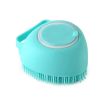 Bathroom Puppy Big Dog Cat Bath Massage Gloves Brush Soft Safety Silicone Pet Accessories for Dogs Cats Tools Mascotas Products - blue - Heart