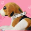 Pet Supplies Dog Collar Alloy Buckle Dog Chain Cat Necklace Size Adjustable for Small and Medium-sized Dog Collars Dog Supplies - rose red - 30cm