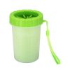 Pet Dog cat Paw Cleaner Cup Outdoor portable Soft Silicone Combs Quickly Wash Foot Cleaning Bucket Pet Foot Wash Tools - Light Green - L