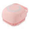 Bathroom Puppy Big Dog Cat Bath Massage Gloves Brush Soft Safety Silicone Pet Accessories for Dogs Cats Tools Mascotas Products - pink - Square