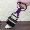 Pet Pooper Scooper Long Handle Jaw Poop Scoop Clean Pick Up Animal Waste Dog Puppy Cat Waste Picker Cleaning Tools Outdoor - purple